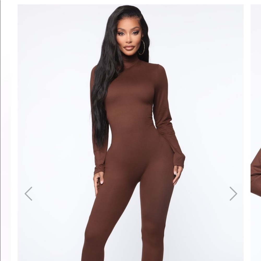 Brown fashion nova jumpsuit